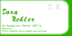 dora mehler business card